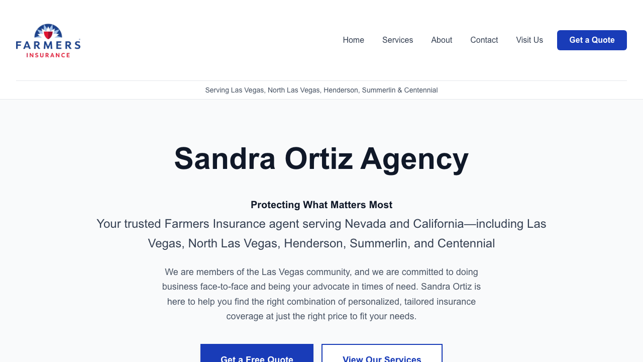 Sandra Ortiz Agency project screenshot