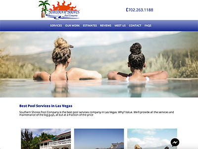 Screenshot of portfolio site southernshorespoolco.com